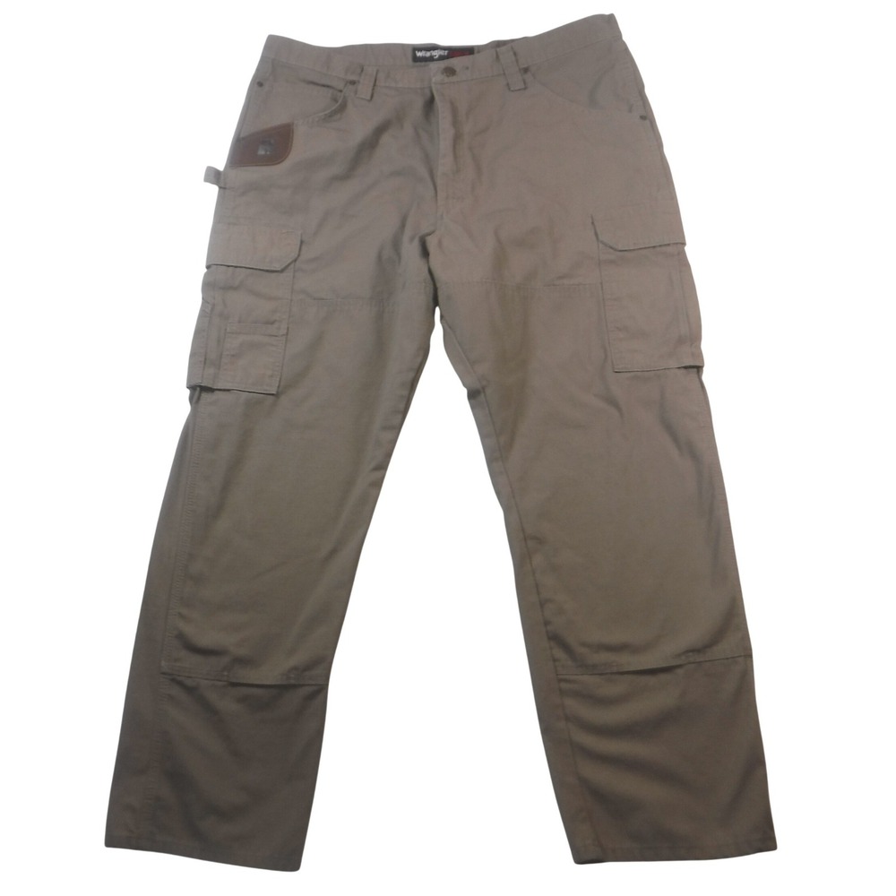 Wrangler Riggs Workwear Mens‎ Brown Ripstop Cargo Pants 40x30